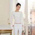 J TheChosen Crystal-embellished Fake Two-piece Long Sleeves