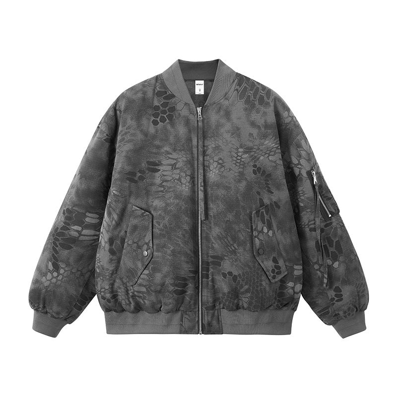 Inflation Camouflage Stand-up Neck Cotton Jacket