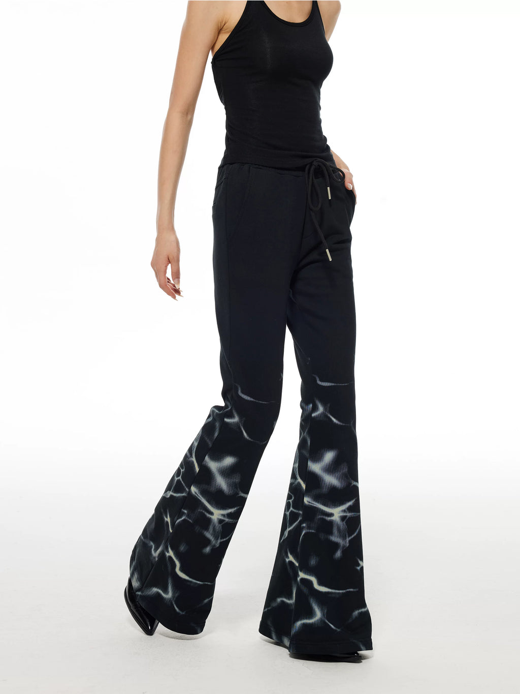 THELIGHT Flash Print Casual Micro Sweatpants