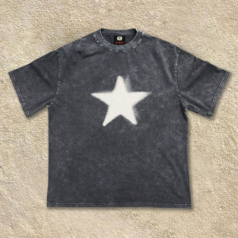 Wang Youbing Studio! Star 220g 100% Cotton Tee