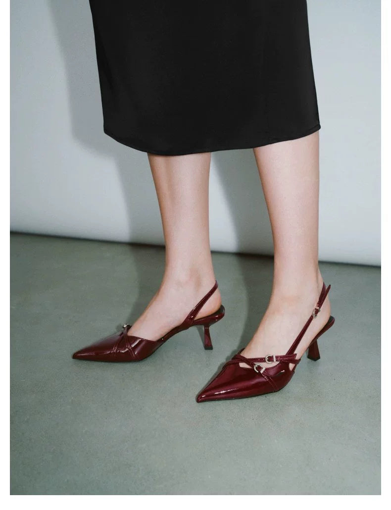 URBAN REVIVO Kitten and Pointed Empty Shoes