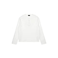 PLUS NO LOGO 370g Breathable Cloud Cotton Henley Long-Sleeve Tee