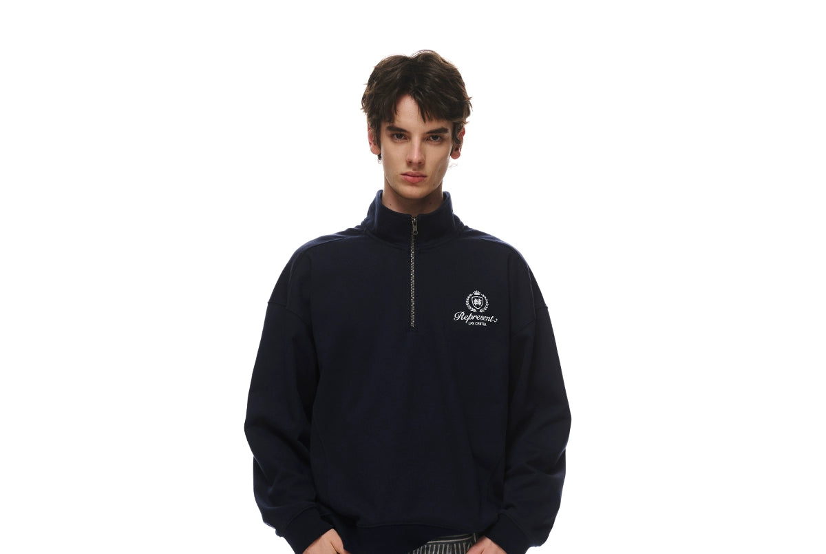 Loopsoon Vintage Half Zip Stand-Up Sweater