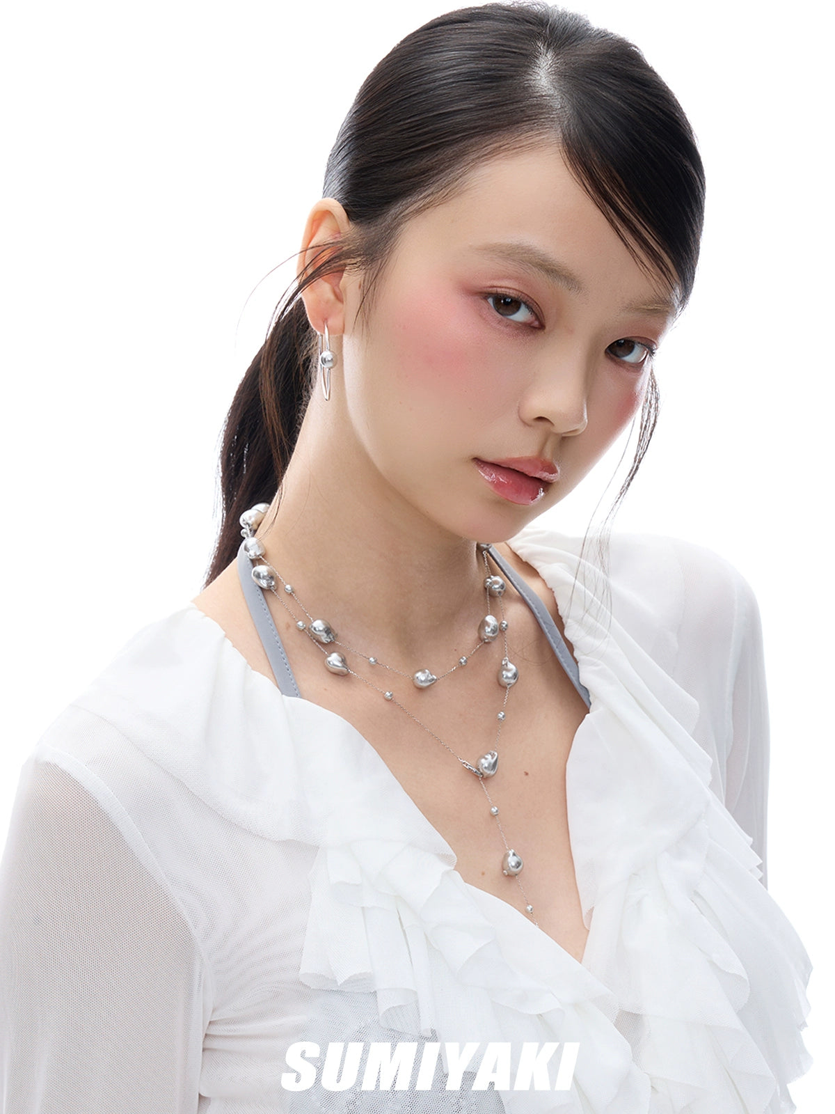 SUMIYAKI Pearl Clavicle Y Necklace