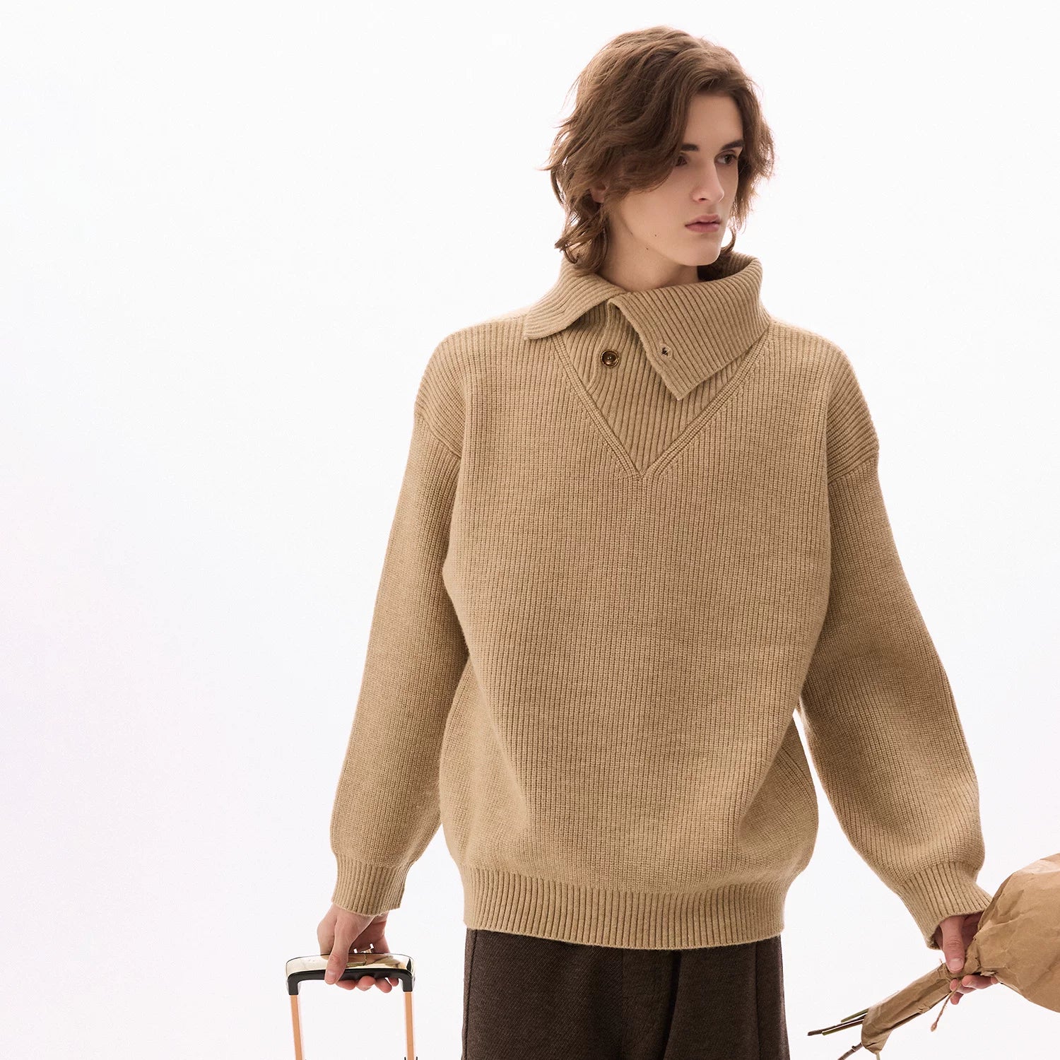 CHOR Turtleneck Knitted Bottomed Thickened Warm Sweater