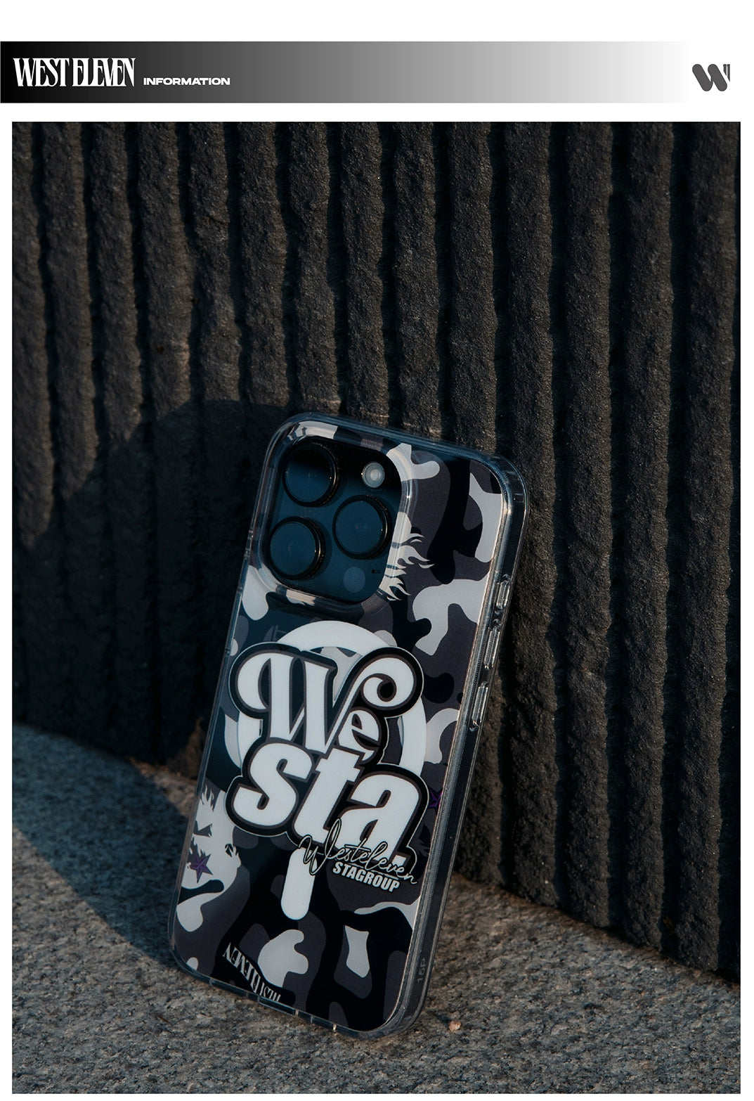 WESTELEVEN Apple Snow Camouflage, Silicone Magnetic Phone Case
