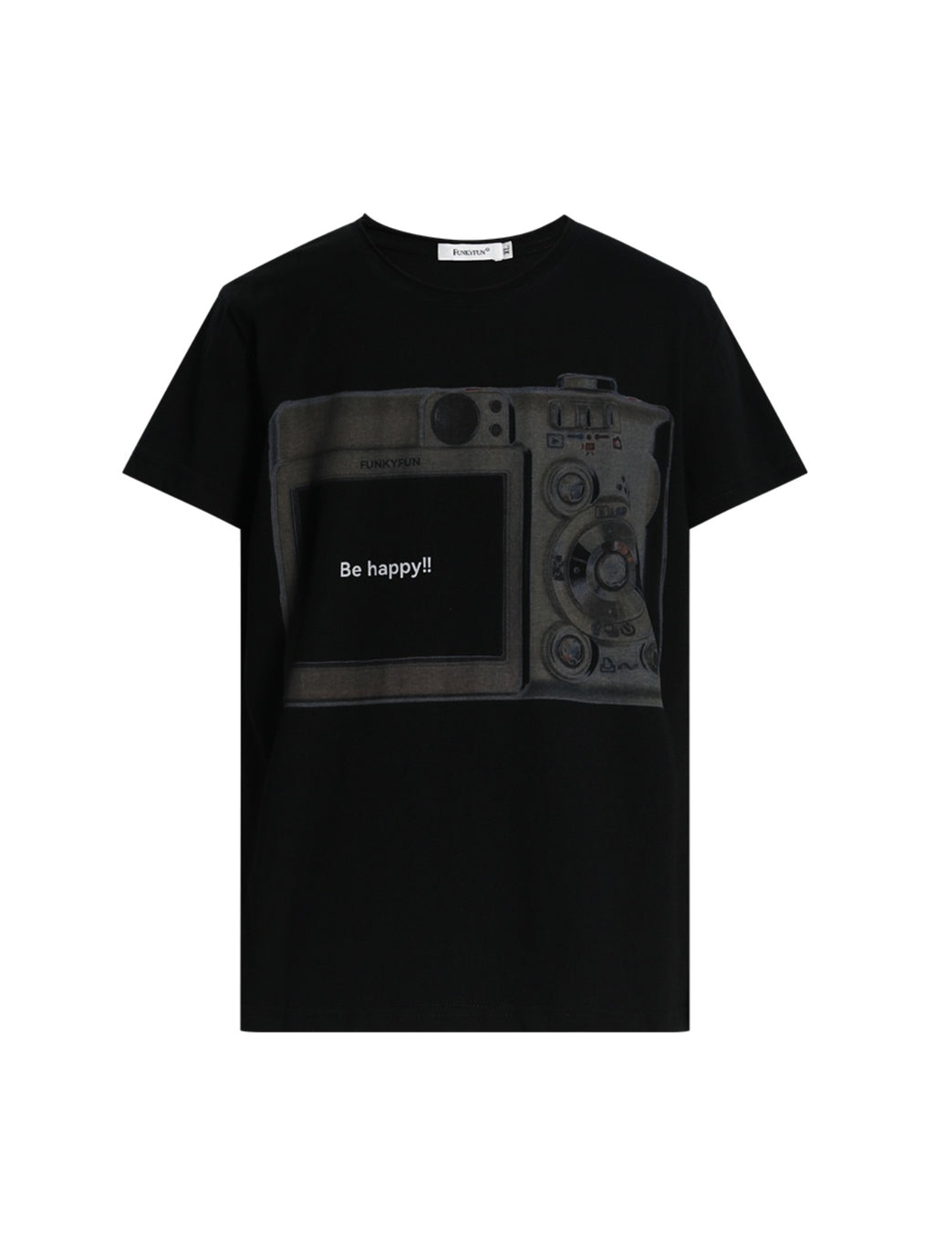 FUNKYFUN Digital Camera Printed Short-sleeved Tee