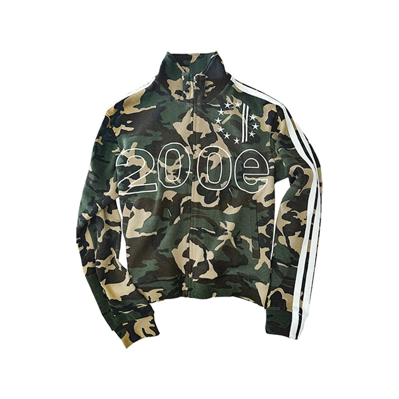ColdAsia Embroidered Ribbon Striped Camouflage Loose Sport Set