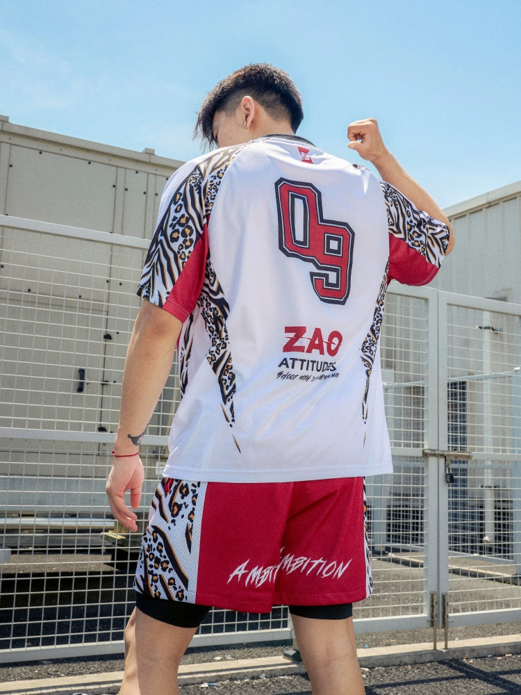 WildX Leopard Print Quick-drying Sports Basketball Tee