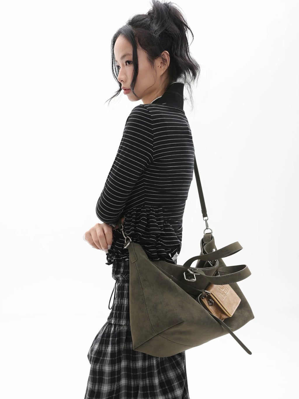 JANDRESS moss green large-capacity modern tote bag