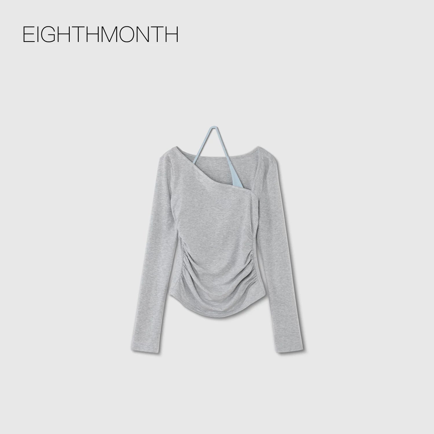 EIGHTHMONTH Slim and Thin Slanted Shoulder Long Sleeves