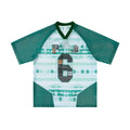 Inflation V-neck Contrasting Splicing Digital Printing Tee