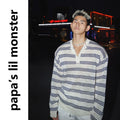 PAPASLILMONSTER Lightweight Slack Island Stripe Long Sleeve