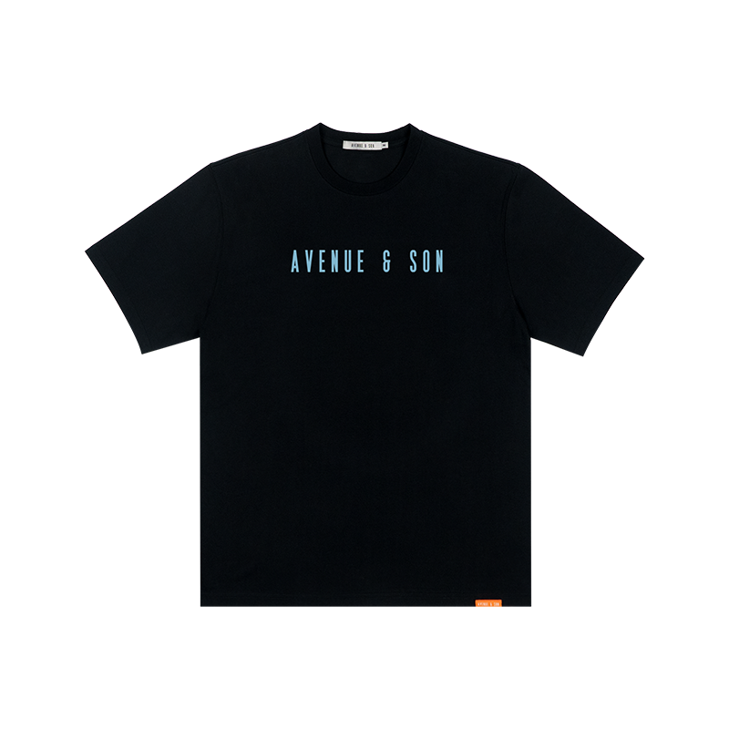 AVENUESON Crew Neck Loose Casual Simple Letter Tee