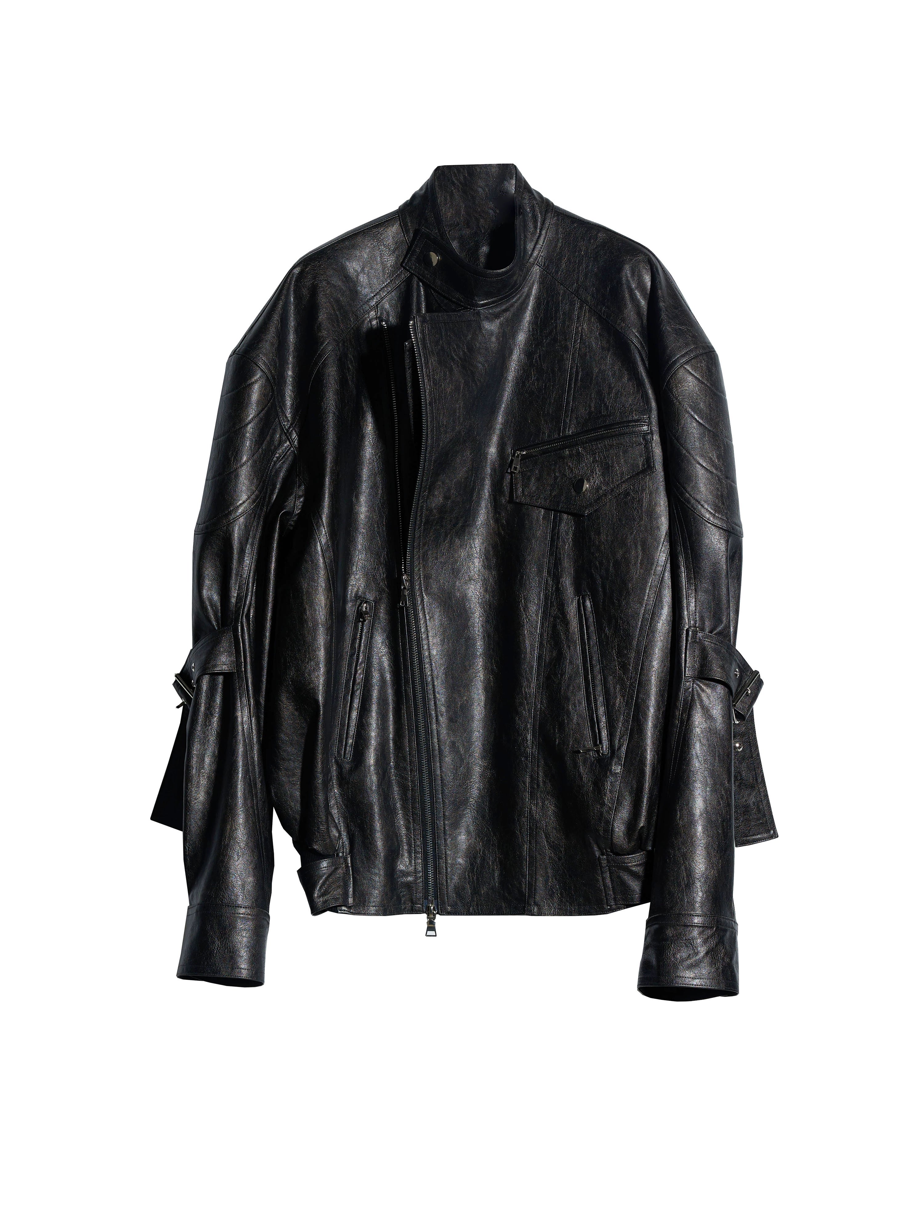 JNYLON Makes Vintage PU Leather Silhouette Jacket