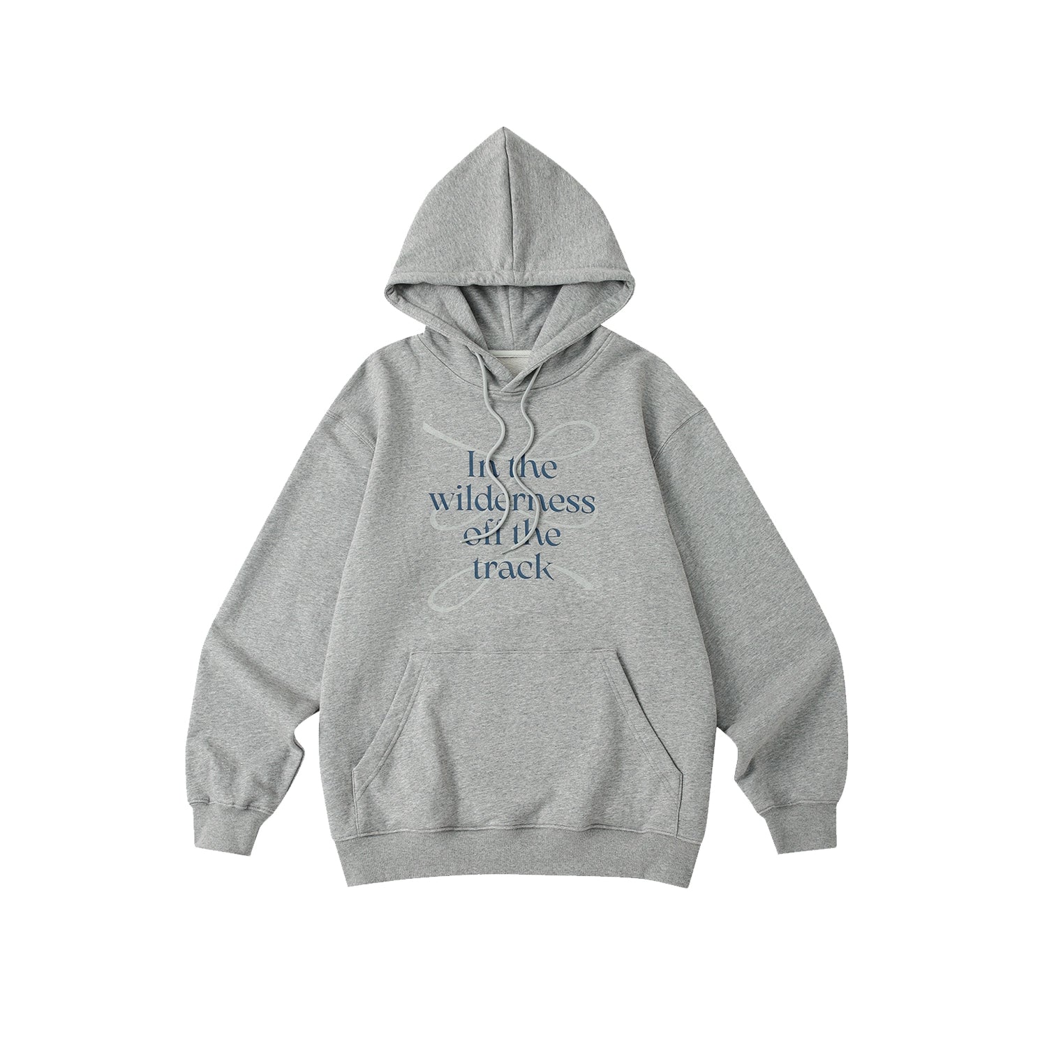 LR MADE Line Slogan Theme Print Hooded Sweater
