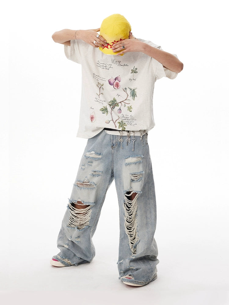 CoosRetro Fig Hand-painted Printed Tee