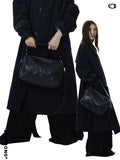BINGBONG Retro Tofu Pillow Bag Pleated Shoulder Messenger Bag