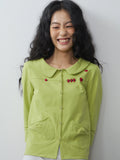 In Two Twos Beetle Embroidered Doll Collar Half Sleeve Shirt