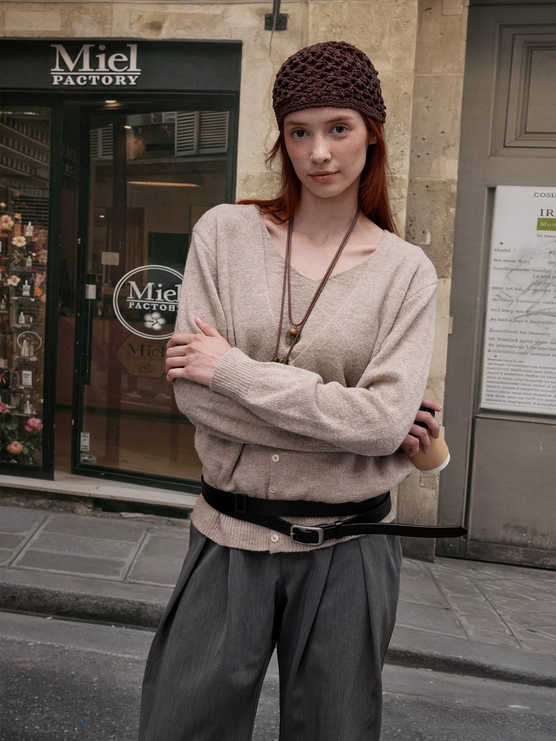MADWITCH Vintage Premium Fake Two-piece Knitwear