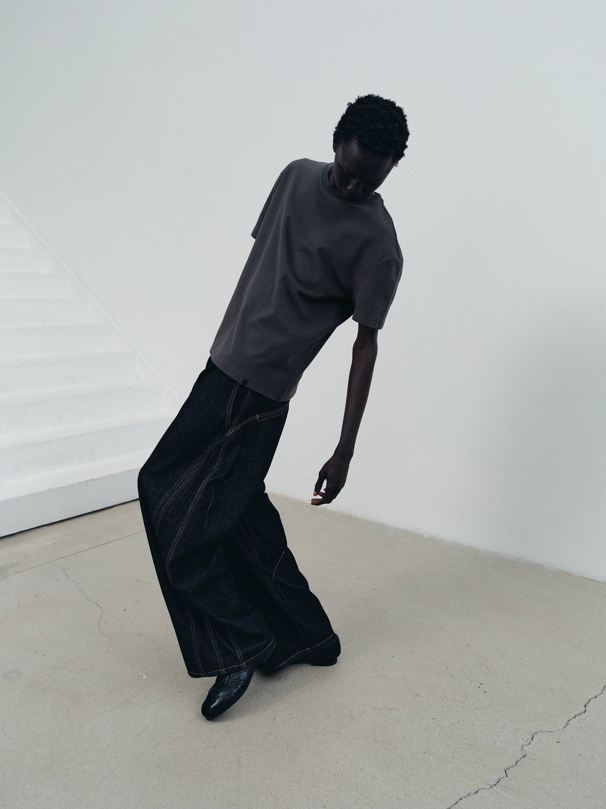 NOT UGLY Double-sided Abraded Shoulder Pads Three-color Tee