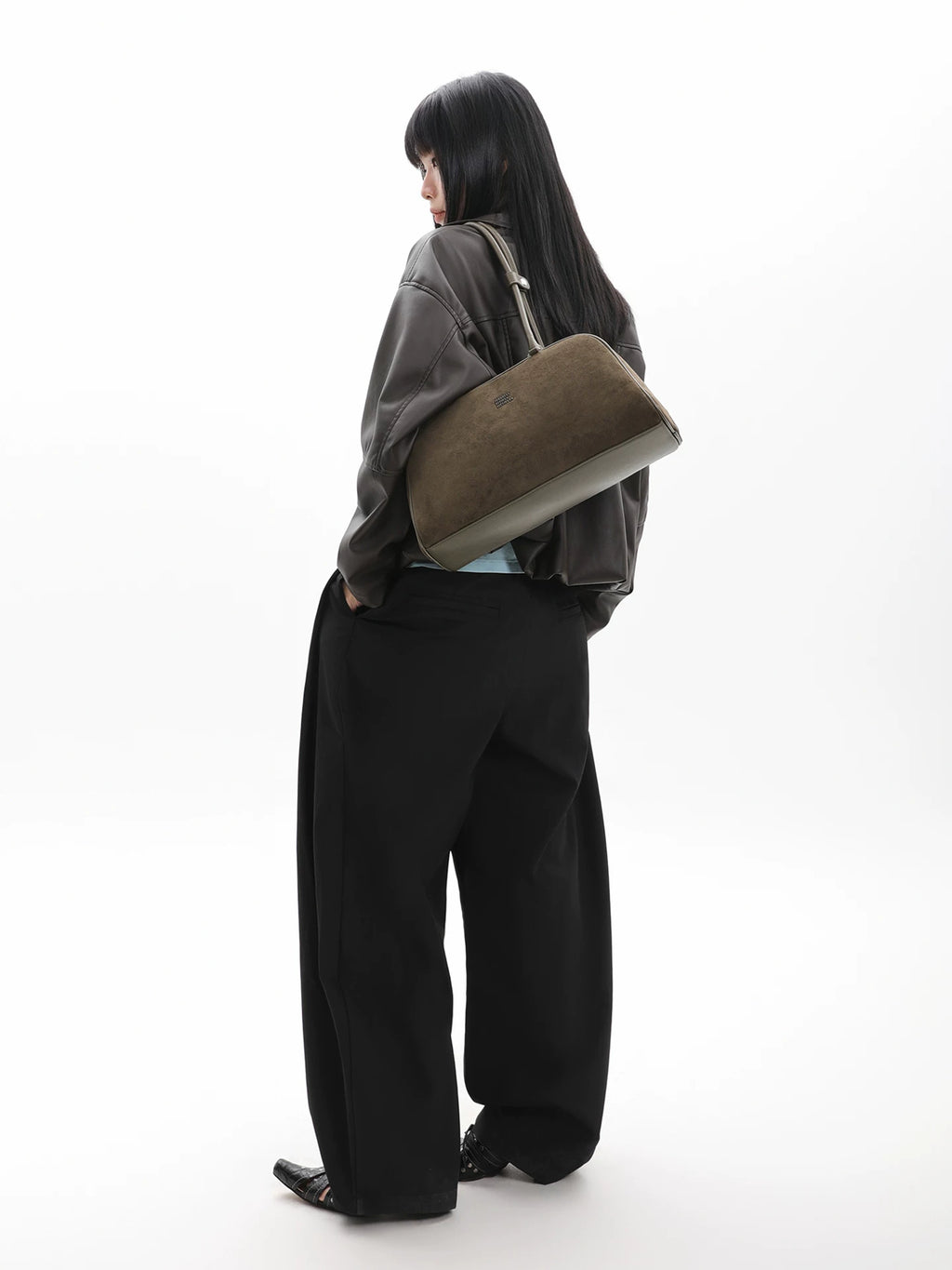JANDRESS Suede Simple Shoulder Bag