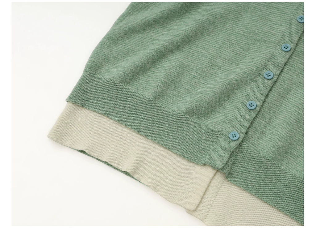 EIGHTHMONTH Casual Versatile Fake Two-piece Knitted Sweater