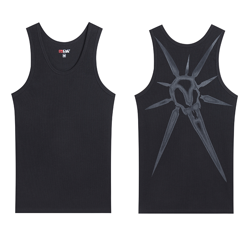 DND4DES Skull Print I-ribbed Vest