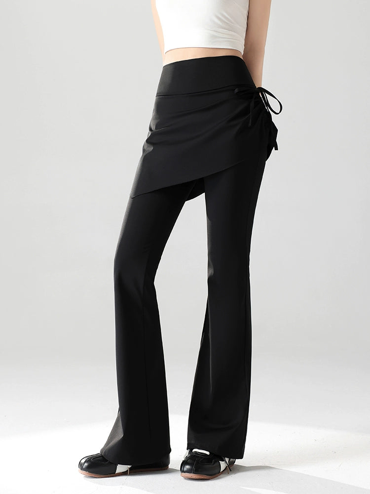 UNIFREE Fake Two-piece Casual Stretch Pants