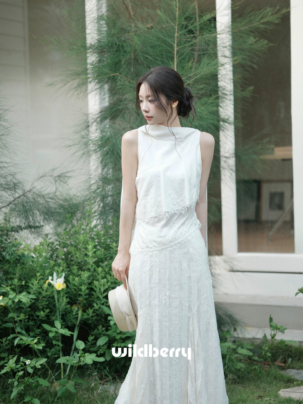 Wildberry Sleeveless Vest Skirt Two-piece Set