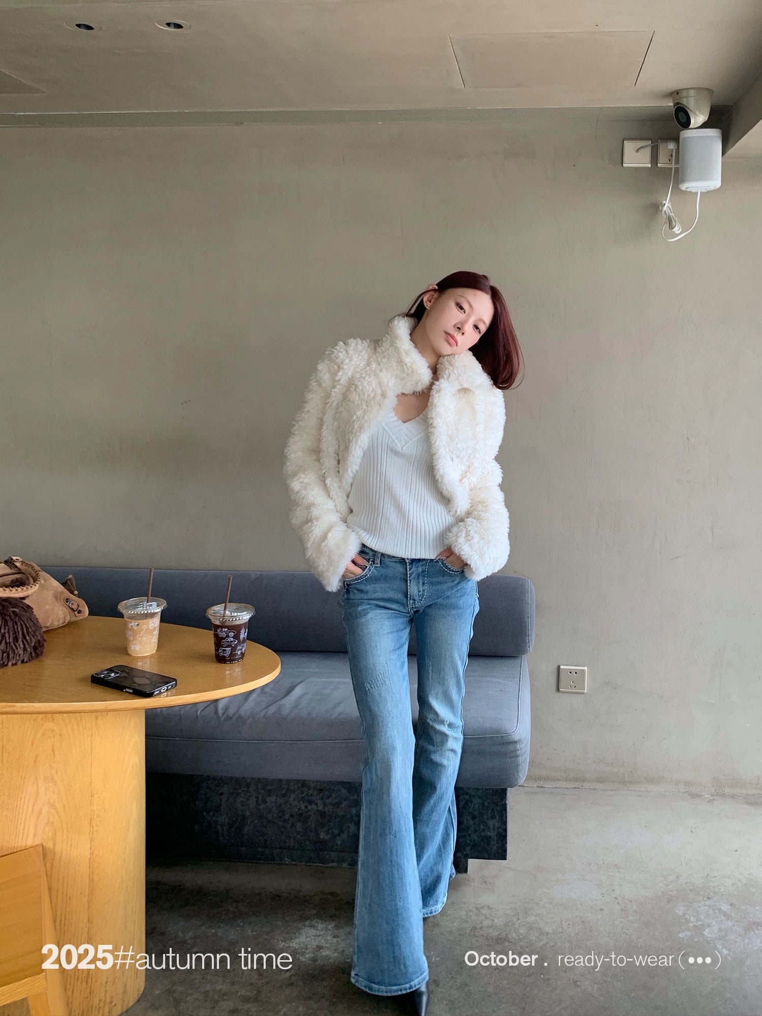 SUNONEONE Low-rise Old Retro Micro-pull Jeans