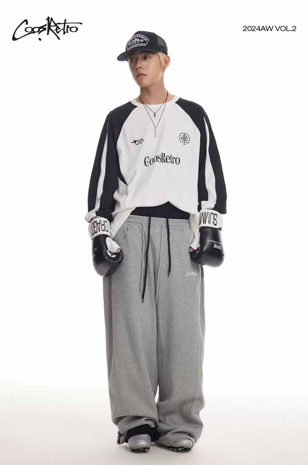 CoosRetro Loose Casual Fleece Sweatpants