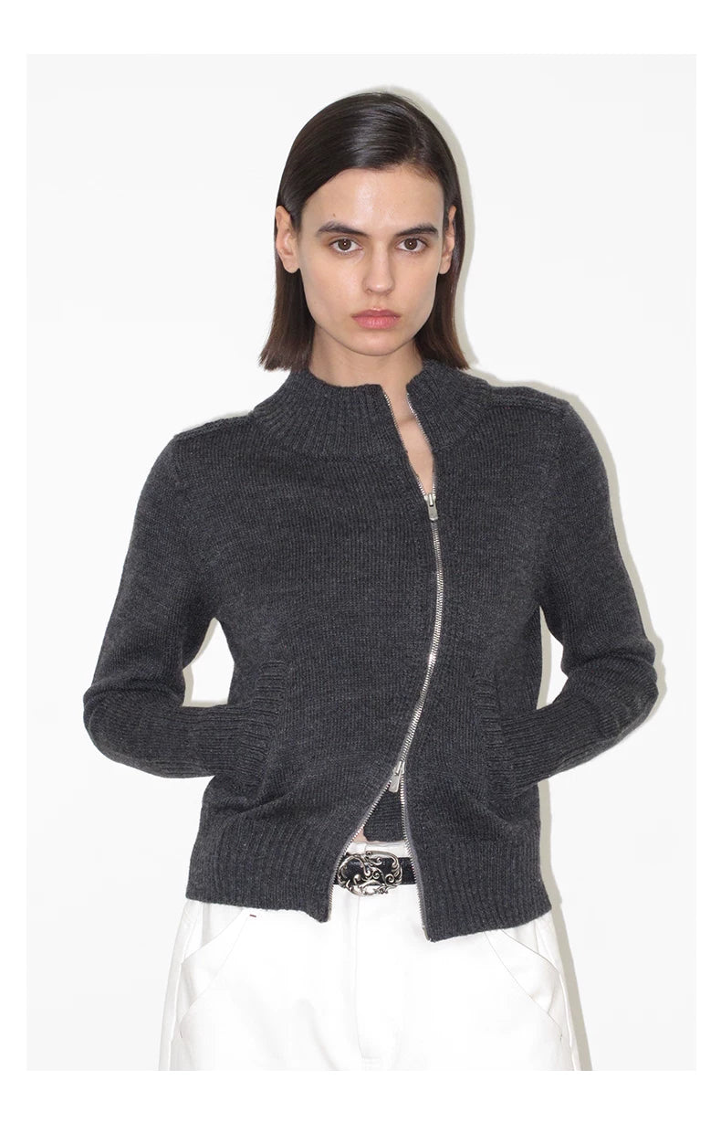 NOT UGLY Versatile Shoulder Cardigan Knit Sweater