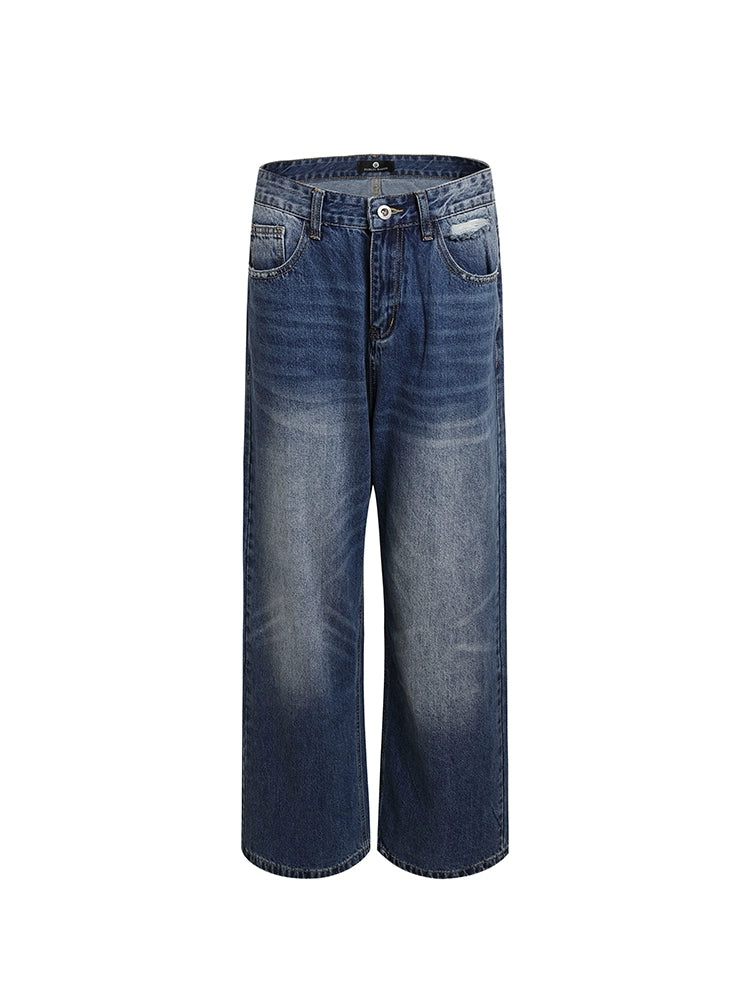 PUBLICRADIO Washed Wide-leg Jeans