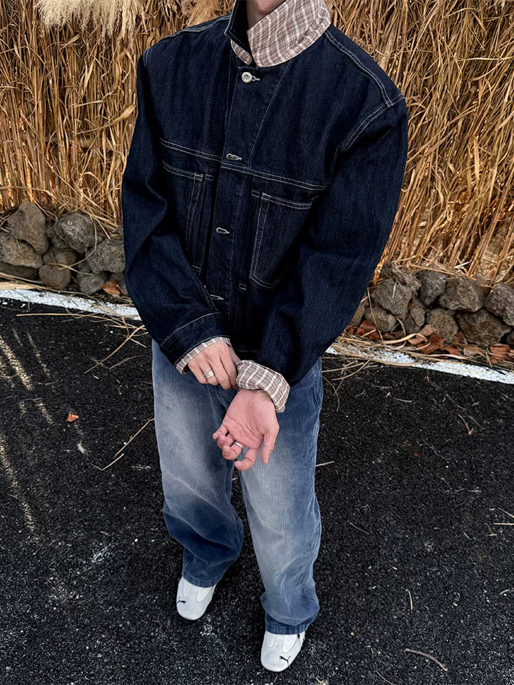 ZOZOFOREST Blue Bull Old Money Barn Denim Jacket