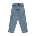 MindError Vintage Baby Elephant Embroidered Loose Straight Jeans