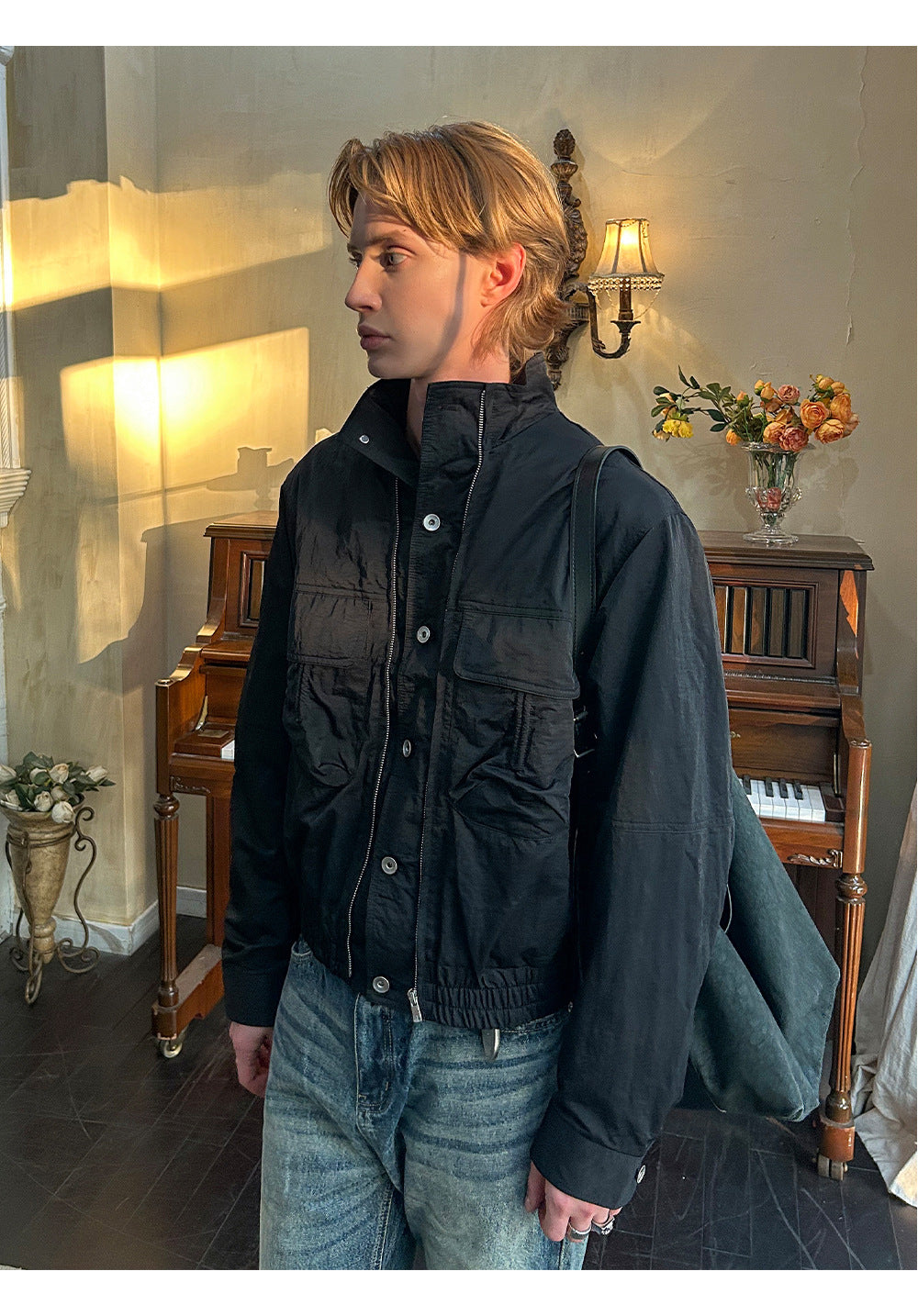 EME Vintage Tooling Stand-up Button-down Jacket