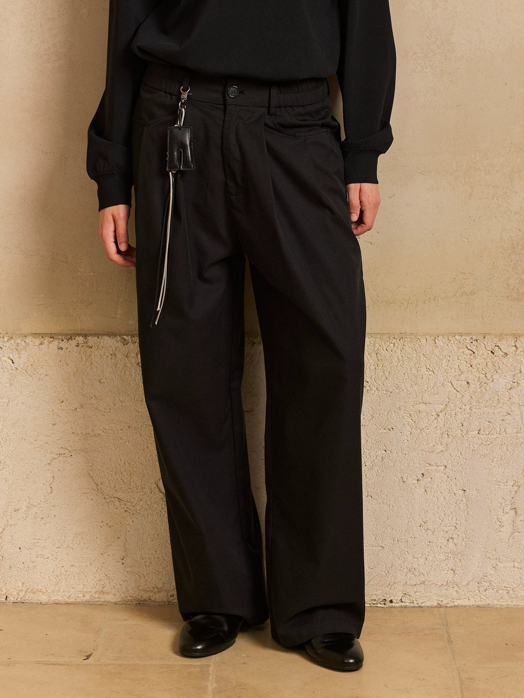 LR MADE Tencel Straight Casual Trousers