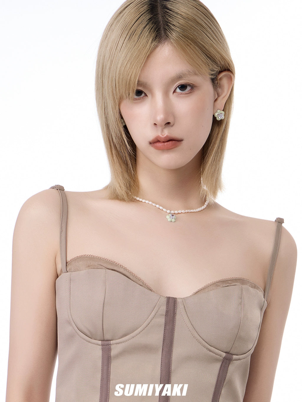 SUMIYAKI Natural Freshwater Pearl Clavicle Chain