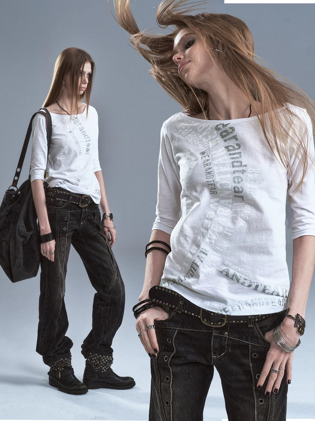 WearAndtear Light and Slightly Transparent One-word Collar Casual Tee