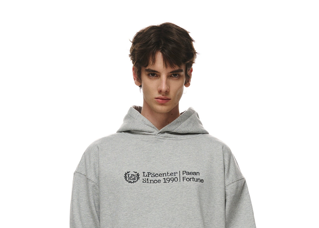 Loopsoon Vintage Alphabet Embroidered Hooded Sweater