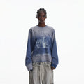 PEOPLESENSE Retro Gradual Change Pullover Sweater
