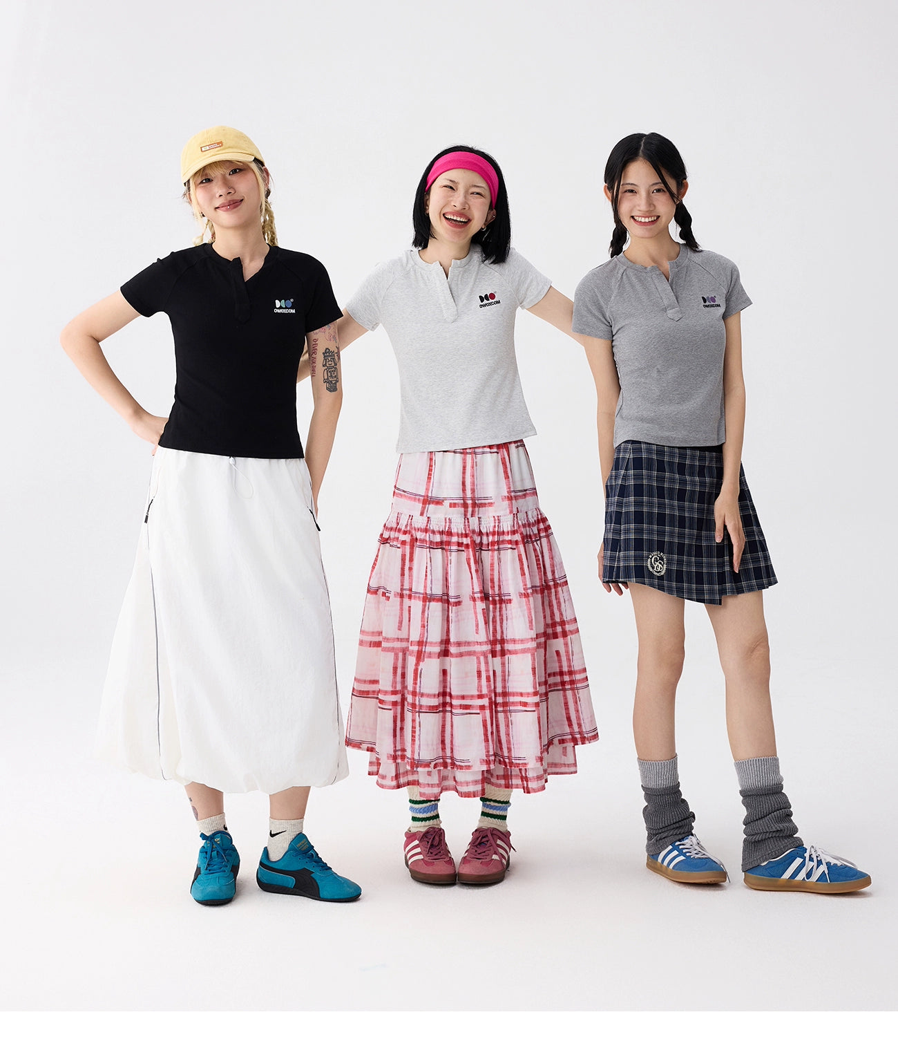 OWOX Elastic Slim Short Casual Henry Collar Tee