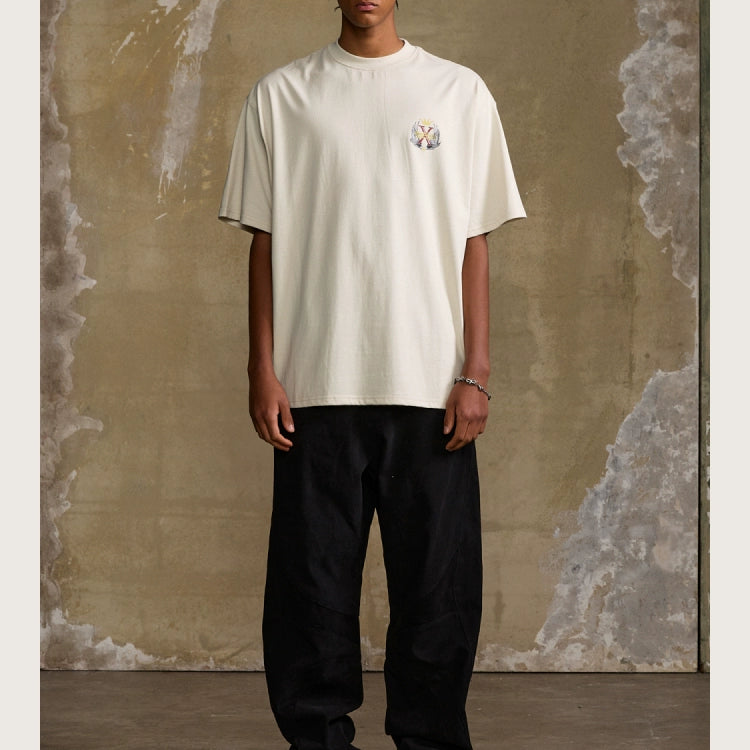 WildX Handwritten Vintage Letter Small Neckline Tee
