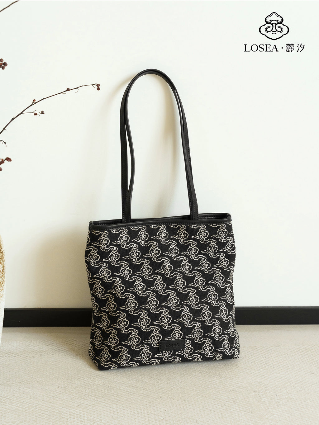 LOSEA Jacquard Embroidered Small Tote Bag