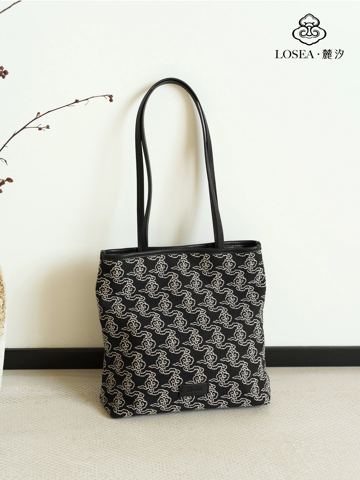 LOSEA Jacquard Embroidered Small Tote Bag