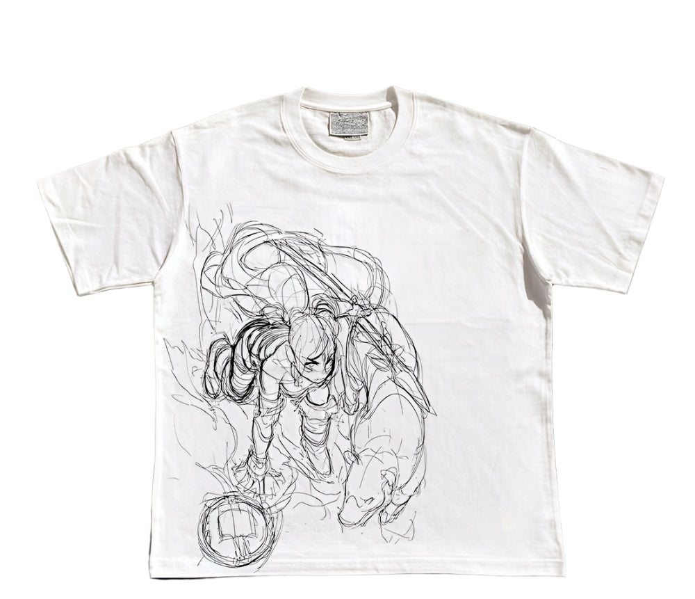 Wang Youbing Studio! Ink Volly 220g 100% Cotton Tee