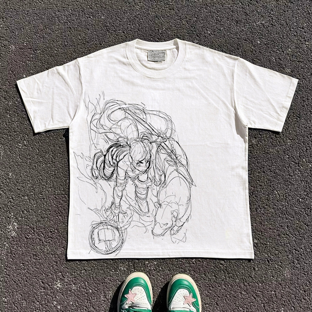 Wang Youbing Studio! Ink Volly 220g 100% Cotton Tee
