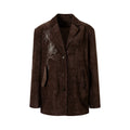 LOUMUTAKU Lily Beaded Jacquard Suit Velvet Jacket