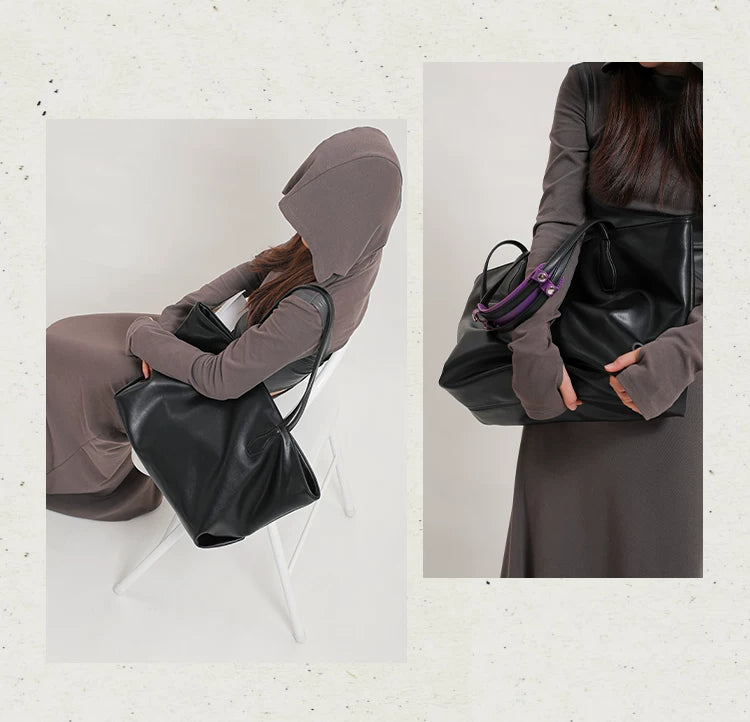 KoniKoni Niche Large Capacity Premium Textured Shoulder Bag